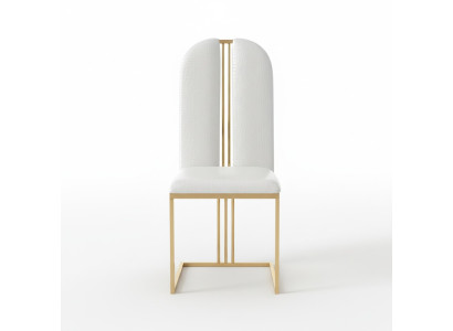 Stal nierdzewna Krzesło jadalnia Skóra Krzesło Krzesła Stal nierdzewna Designer Gold