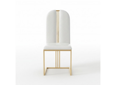 Stal nierdzewna Krzesło jadalnia Skóra Krzesło Krzesła Stal nierdzewna Designer Gold