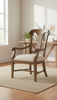 Krzesło Brown Design Salon jadalnia Drewno Krzesła Podkładka z Podłokietnikiem Nowość