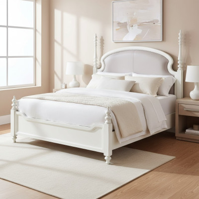 Luksusowa Sypialnia Łóżko Podkładka Design 180x200cm Hotel Double bed Włókienniczy Nowość