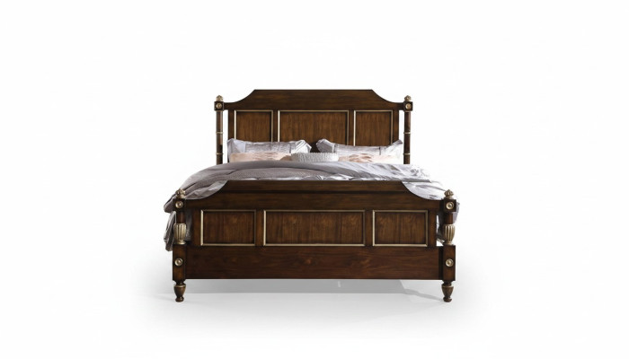 Designerskie Łóżko Classic Drewno Hotel łóżko Double Sleep Pokój Luxury 180x200 Nowość