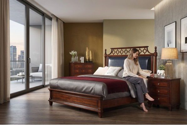 Designerskie włoskie meble Łóżko Double Bedroom 180x200cm Nowe łóżko Skóra