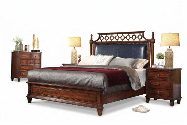 Designerskie włoskie meble Łóżko Double Bedroom 180x200cm Nowe łóżko Skóra