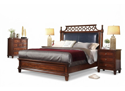 Designerskie włoskie meble Łóżko Double Bedroom 180x200cm Nowe łóżko Skóra