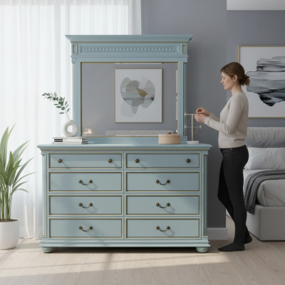Elegancki Styl Meble Sypialnia Kredens Szafa Classic Kredens z Lustro