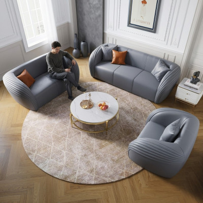 Luksusowy Zestaw sofowy 322 miejsce do siedzenia z Meble Couch Sofa skórzana Włókienniczy Grupa Sofas Set