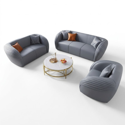 Luksusowy Zestaw sofowy 322 miejsce do siedzenia z Meble Couch Sofa skórzana Włókienniczy Grupa Sofas Set