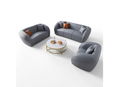 Luksusowy Zestaw sofowy 322 miejsce do siedzenia z Meble Couch Sofa skórzana Włókienniczy Grupa Sofas Set