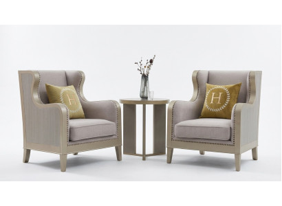 Zestaw sofowy Ustawić 3-częściowy zestaw 2x Fotel Stolik Tabela Sofa Ustawić zestawy