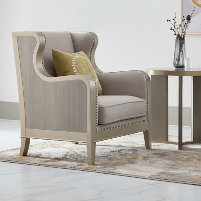 Włókienniczy Fotel 1 miejsce siedzące Sofa Podkładka Sofy Design Luksusowe Klasyczne Nowoczesne Oparcie