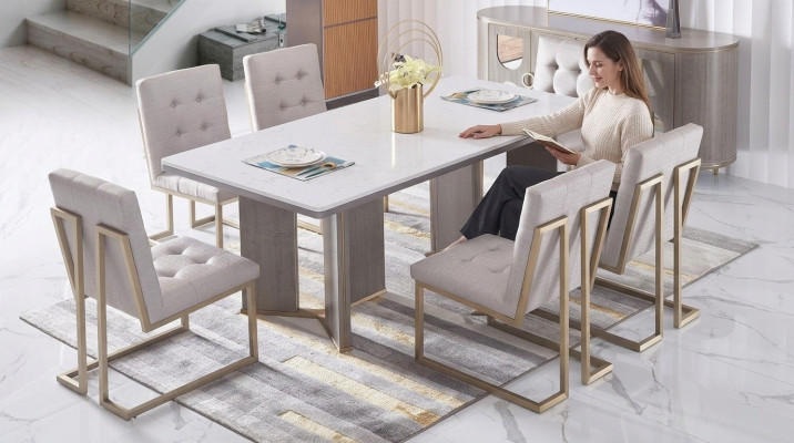 jadalnia Design Meble Grupa Krzeseł Tabela 6 Oparcie Krzesła Zestaw Ustaw Nowy