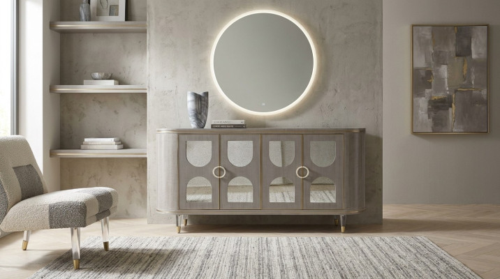 Kredens Komody Designerska Deska Szafki Drewno Kredens Półka