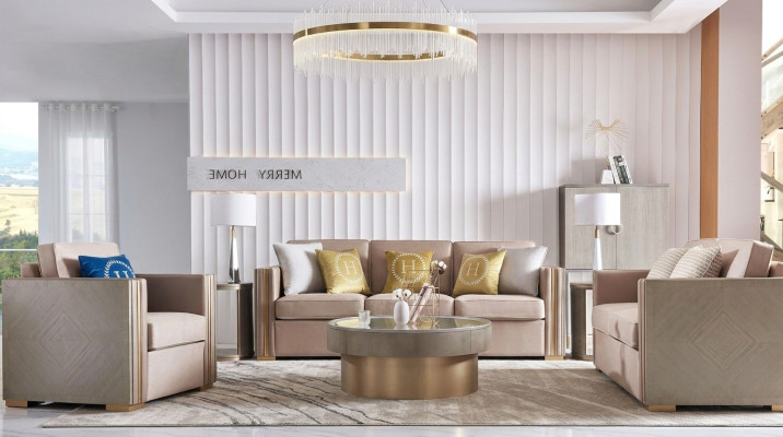 Zestaw sofowy Podkładka 311 miejsce do siedzenia Set Design Sofy Kanapy Włókienniczy Modern Ustawić