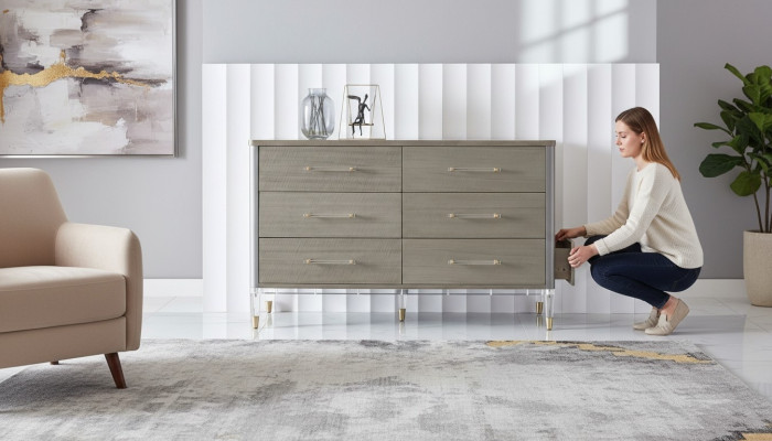 Design Kredens Komoda Szafa Kredens z 6 szufladami