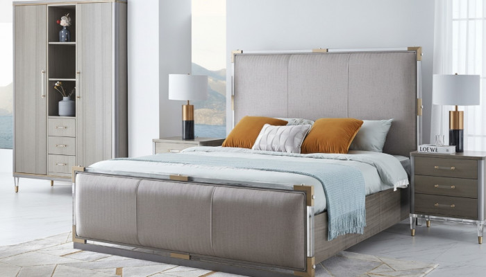 Design Łóżko tapicerowane Łóżko łóżka Double Marriage Modern 180x200cm Luxury