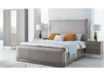 Design Łóżko tapicerowane Łóżko łóżka Double Marriage Modern 180x200cm Luxury