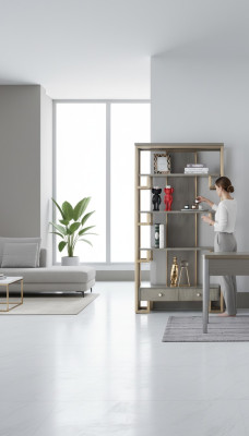 Półka na książkę Stal nierdzewna Półka Książki Ściana Szafki Półki biurowe Luxury