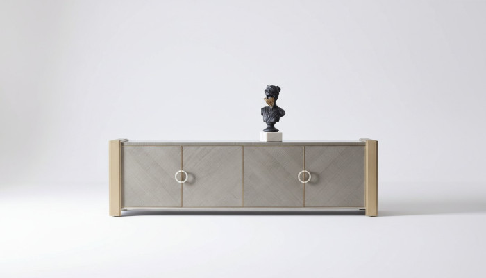 Kredens Designerska Kredens Side Low Board Szafa Deko Wohn Pokój Półka