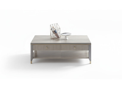 Klasyczny, luksusowy designerski stolik kawowy, dekoracyjna sofa do salonu, stolik boczny