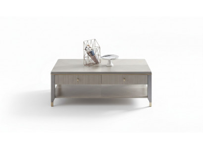 Klasyczny, luksusowy designerski stolik kawowy, dekoracyjna sofa do salonu, stolik boczny
