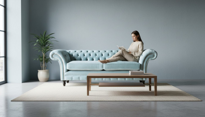Chesterfield Couch Podkładka Skóra Sofa 3 miejsce do siedzenia Klasyczne kanapy