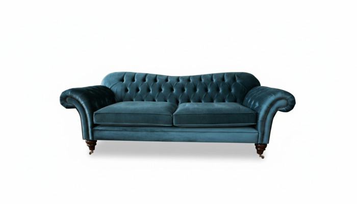 Sofa Luxury Włókienniczy Chesterfield Couch Sofy Podkładka Duże 3 miejsce do siedzenia Ustawić