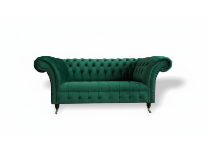 Chesterfield Green 2 miejsce do siedzenia Kanapa Podkładka Sofy Kanapy Design Sofa Club Włókienniczy