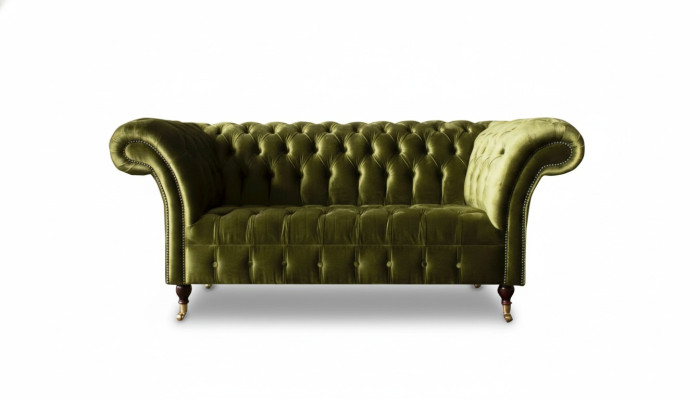 Sofa dwuosobowa 2 miejsce do siedzenia Classic Podkładka Nowe Kanapy Chesterfield Couch Nowe