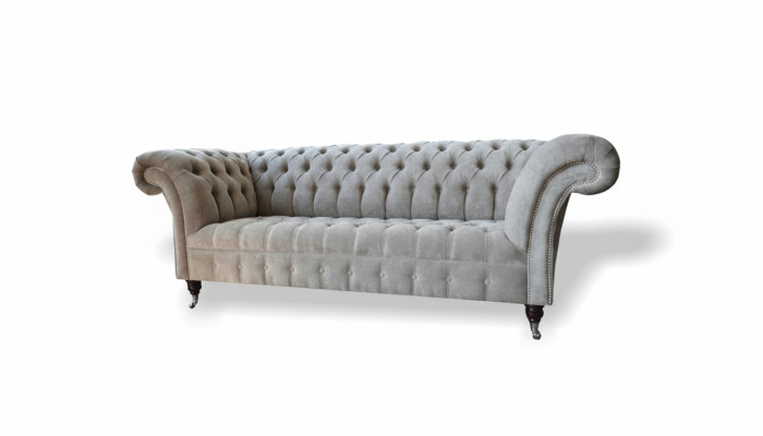 Sofa 3 miejsce do siedzenia Żywy krajobraz Sofy Podkładka Ustawić Materiał Chesterfield