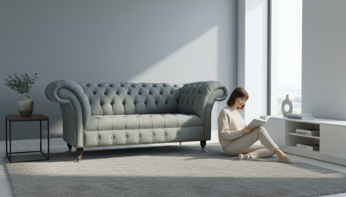 Chesterfield Sofa Kanapa Podkładka Designer 2 miejsce siedzące Ustawić Sofy Dwumiejscowe Nowe