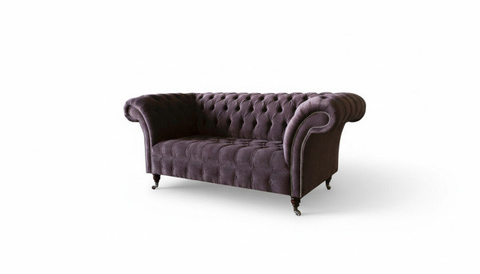 Chesterfield Sofa Kanapa Podkładka Sofy Classic 2 Siedziba Siedziba Aksamit dwumiejscowa