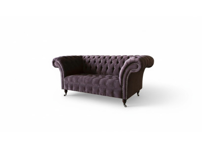 Chesterfield Sofa Kanapa Podkładka Sofy Classic 2 Siedziba Siedziba Aksamit dwumiejscowa