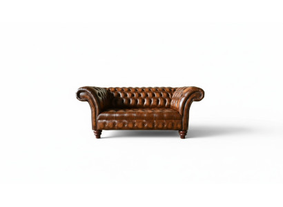 Design Chesterfield Sofa 2 miejsce do siedzenia Brown Couch Podkładka Sofy Sofa do Salonu Nowość
