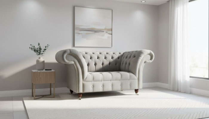 Chesterfield Fotel Couch Podkładka Sofa Włókienniczy Kanapy 1,5 miejsca do siedzenia jednoosobowe