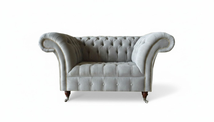 Chesterfield Fotel Couch Podkładka Sofa Włókienniczy Kanapy 1,5 miejsca do siedzenia jednoosobowe