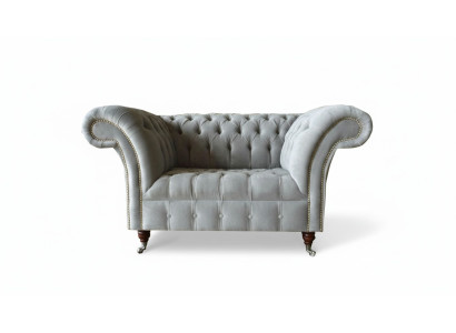 Chesterfield Fotel Couch Podkładka Sofa Włókienniczy Kanapy 1,5 miejsca do siedzenia jednoosobowe
