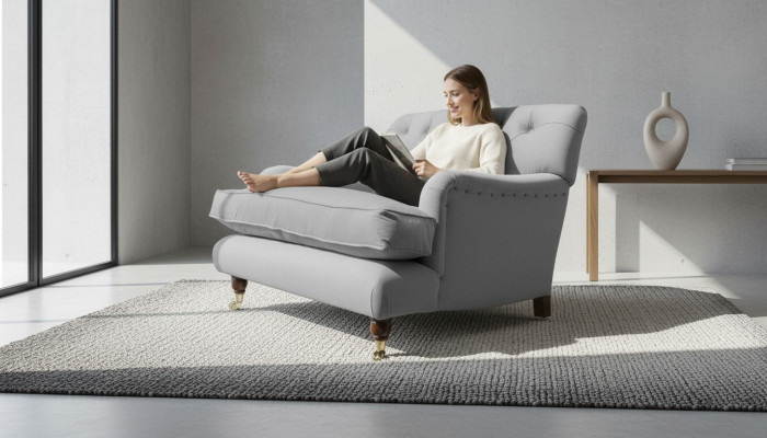 Chesterfield Fotel TV Design Podkładka Sofa Kanapa Chesterfield Włókienniczy Nowość