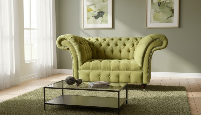 Chesterfield Sofa Couch Podkładka Ustawić 1,5 Sofy Klasyczne Jednomiejscowe