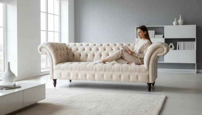 Chesterfield 3 miejsce do siedzenia Nowa Podkładka Siedziba Couch Sofa Ustawić Big Couches