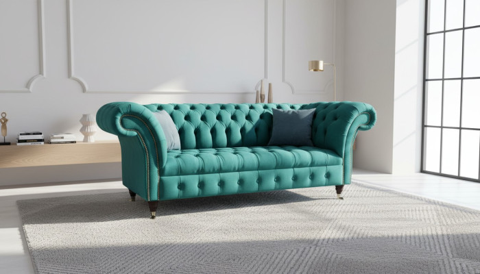 Sofa 2 miejsce do siedzenia Chesterfield Podkładka Design Luxury Couch Sofy Lounge Club Sofy