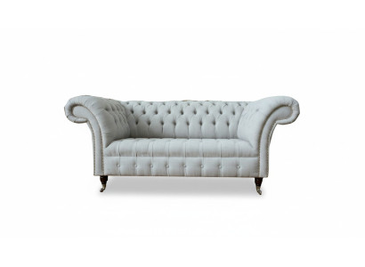 Chesterfield 2 miejsce do siedzenia Salon Sofa Sofa Podkładka Włókienniczy Materiał Ustawić Nowy