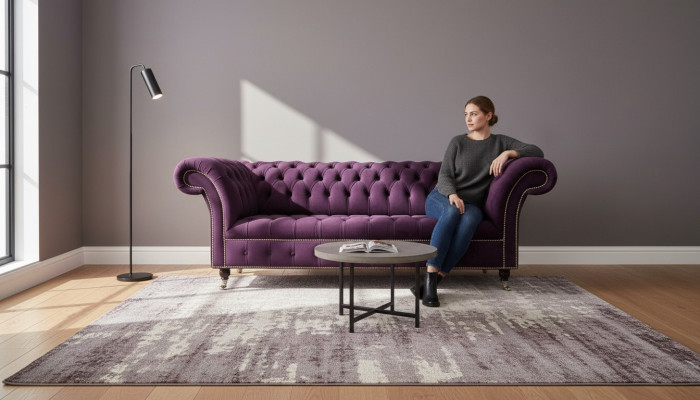 XXL Sofa 3 miejsce do siedzenia Sofa Podkładka Chesterfield Siedziba Ustawić Włókienniczy Skóra