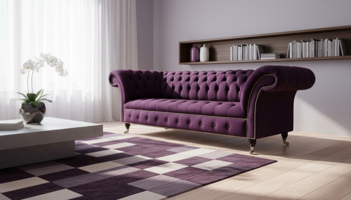 XXL Sofa 3 miejsce do siedzenia Sofa Podkładka Chesterfield Siedziba Ustawić Włókienniczy Skóra