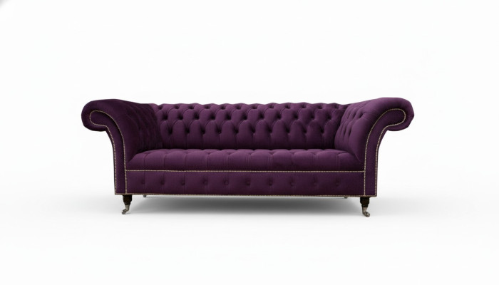 XXL Sofa 3 miejsce do siedzenia Sofa Podkładka Chesterfield Siedziba Ustawić Włókienniczy Skóra