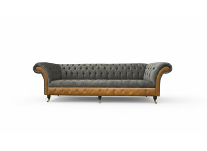 Sofy xxl Chesterfield Podkładka Design Luxury Sofa 4 miejsce do siedzenia Skórzane kanapy