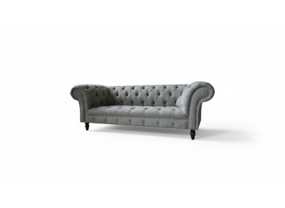 Chesterfield 3 miejsce do siedzenia Designerska Sofa Podkładka Sofy Kanapy Materiał Włókienniczy