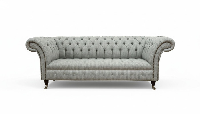 Chesterfield 3 miejsce do siedzenia Designerska Sofa Sofy Podkładka Kanapy Materiał Włókienniczy