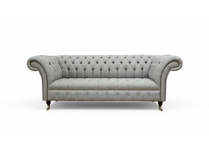 Chesterfield 3 miejsce do siedzenia Designerska Sofa Sofy Podkładka Kanapy Materiał Włókienniczy