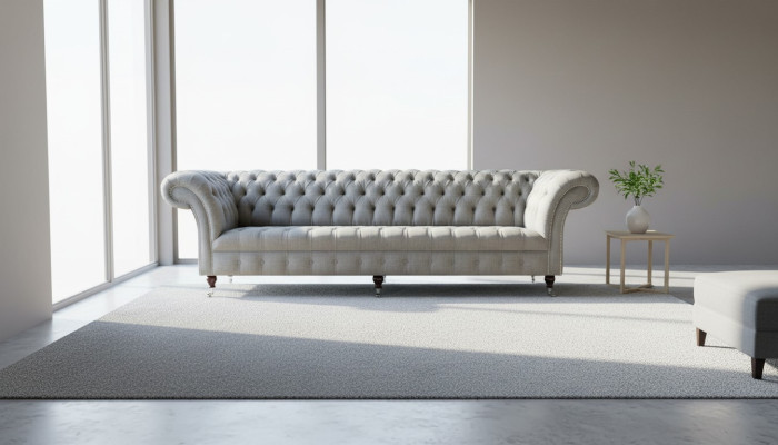 xxl Duża Sofa Couch Chesterfield 265cm Podkładka Sofy 4 miejsce do siedzenia Włókienniczy Modern