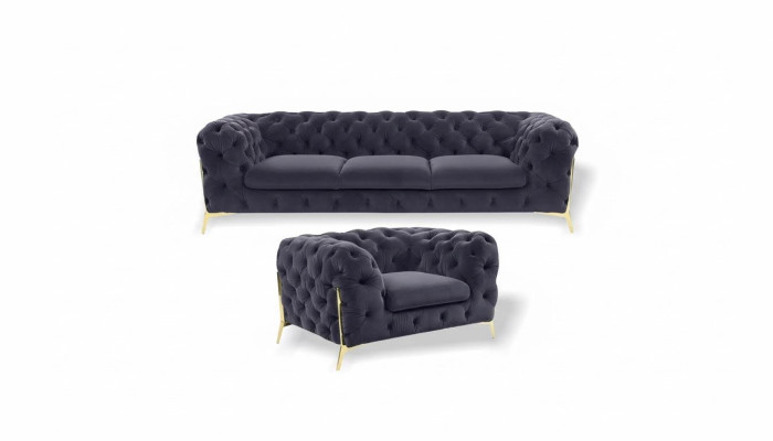 Włochy Meble Zestaw sofowy 3+1 miejsce do siedzenia Design Sofa Podkładka Kanapy Chesterfield